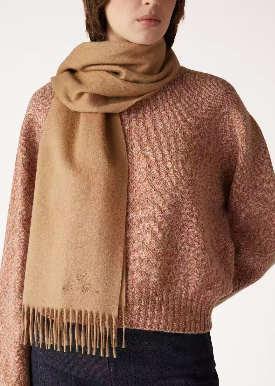 LORO PIANA Cashmere Scarf – Brown | Luxury Soft Winter Scarf