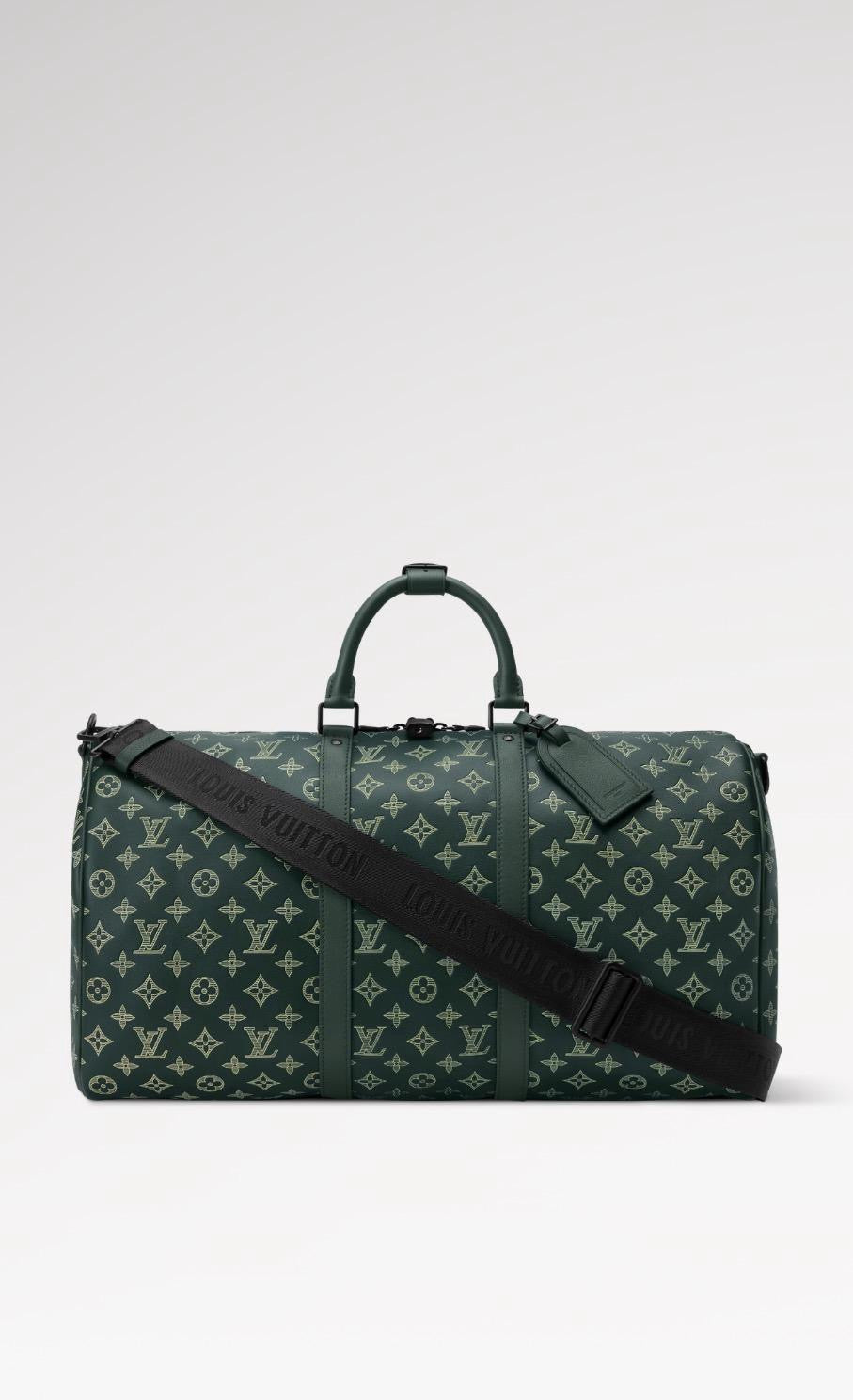 Louis Vuitton Keepall Bandoulière Travel Bag – Dark Green