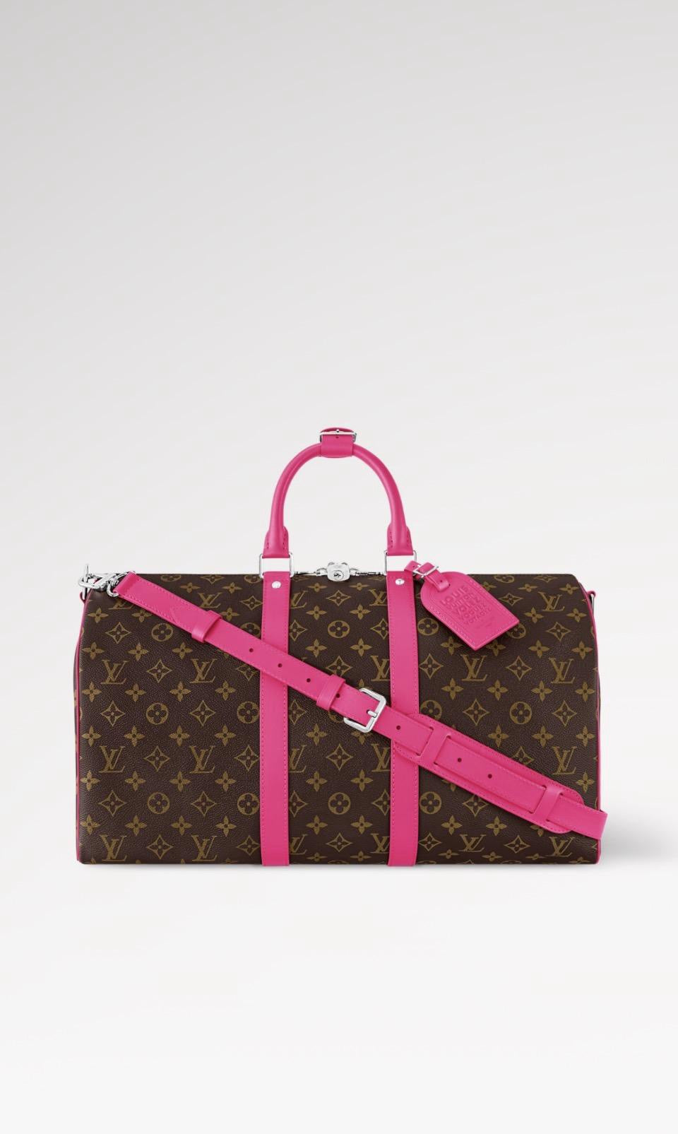 Louis Vuitton Keepall Bandoulière Travel Bag – Pink