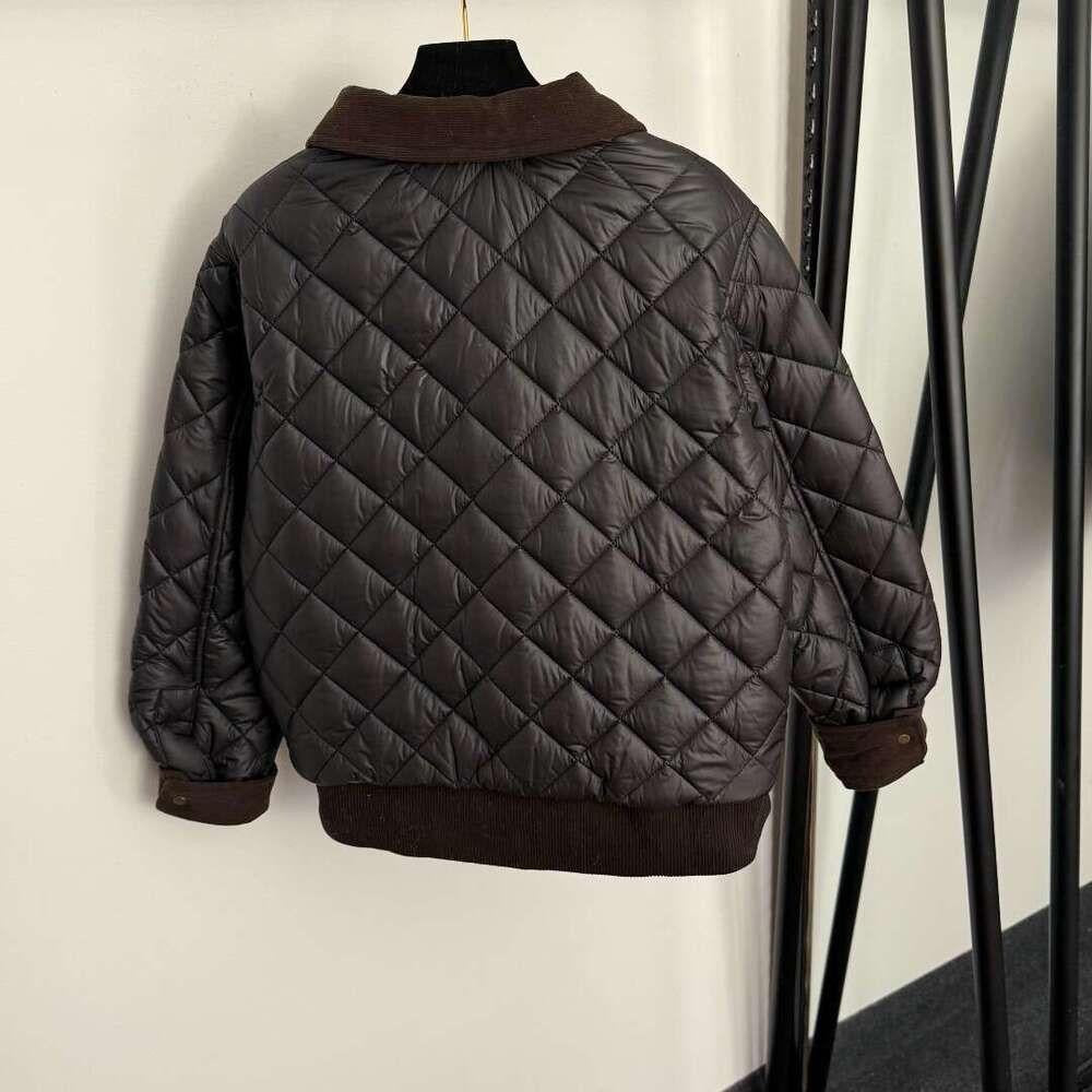 LOEWE Women’s Corduroy Leather-Trimmed Jacket – Black