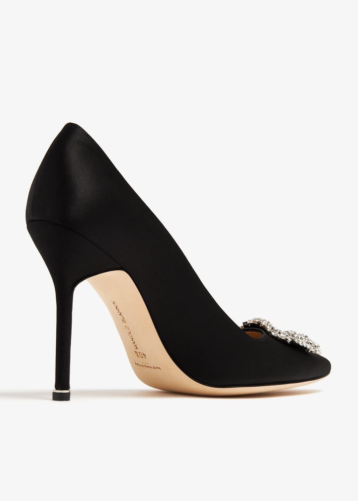MANOLO BLAHNIK Women’s Hangisimu Heels – 9.5cm Black Pumps