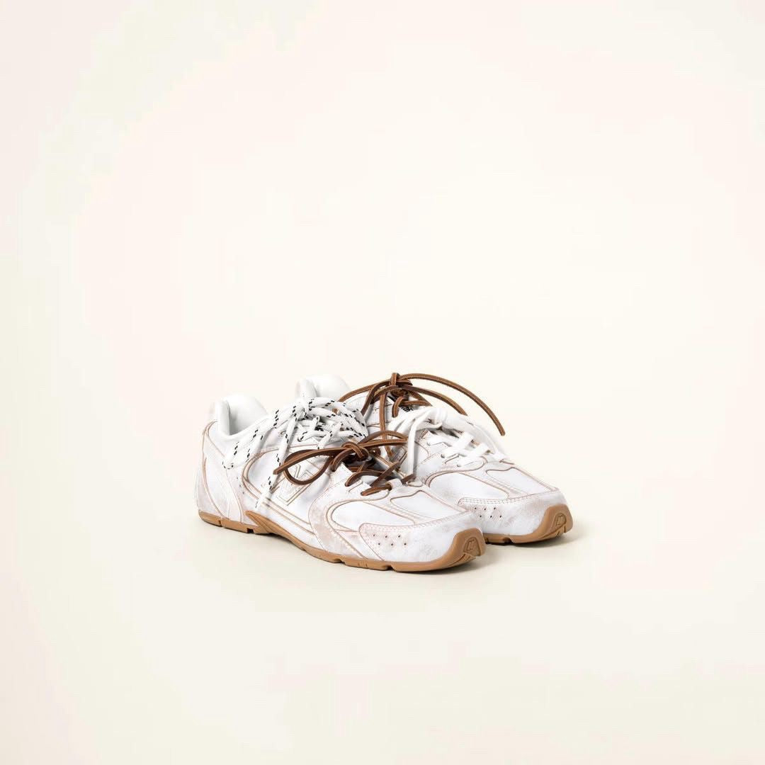 NEW BALANCE x MIU MIU Women’s 530 SL Sneakers – White & Brown Luxury Sneakers