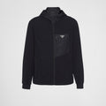 Prada Men’s Technical Cotton & Re-Nylon Hoodie – Black