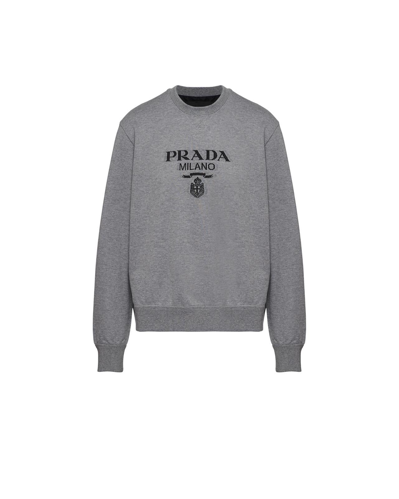 Prada Men’s Logo Sweatshirt – Grey