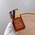 Loewe Phone Case with Gold Anagram Logo & Card Slot – Unisex