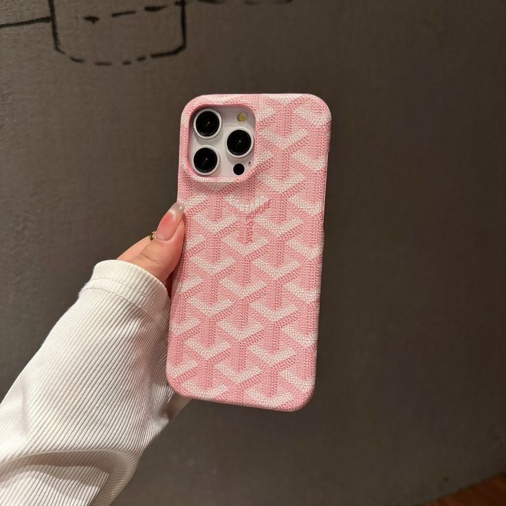 Goyard Chevron Pattern Phone Case – Pink