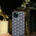 Goyard Chevron Pattern Phone Case – Dark Blue