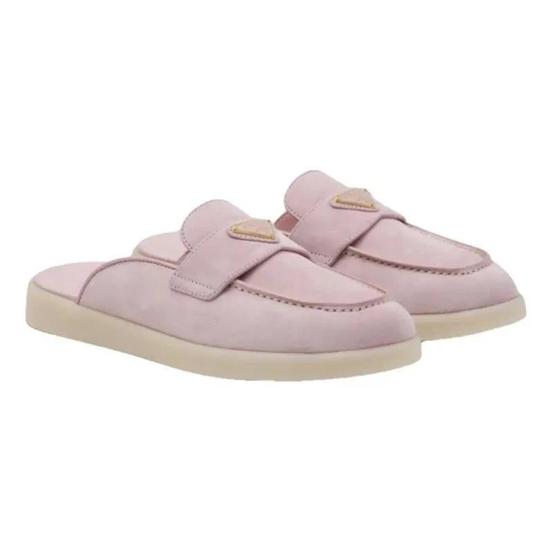 PRADA Women’s Suede Mules – Pink Luxury Shoes