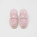 PRADA Women’s Suede Mules – Pink Luxury Shoes