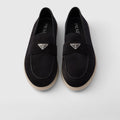 PRADA Women’s Velvet Loafers – Black Luxury Shoes