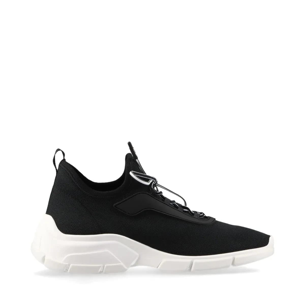 PRADA Women’s Stretch Knit Sneakers – Black Luxury Shoes