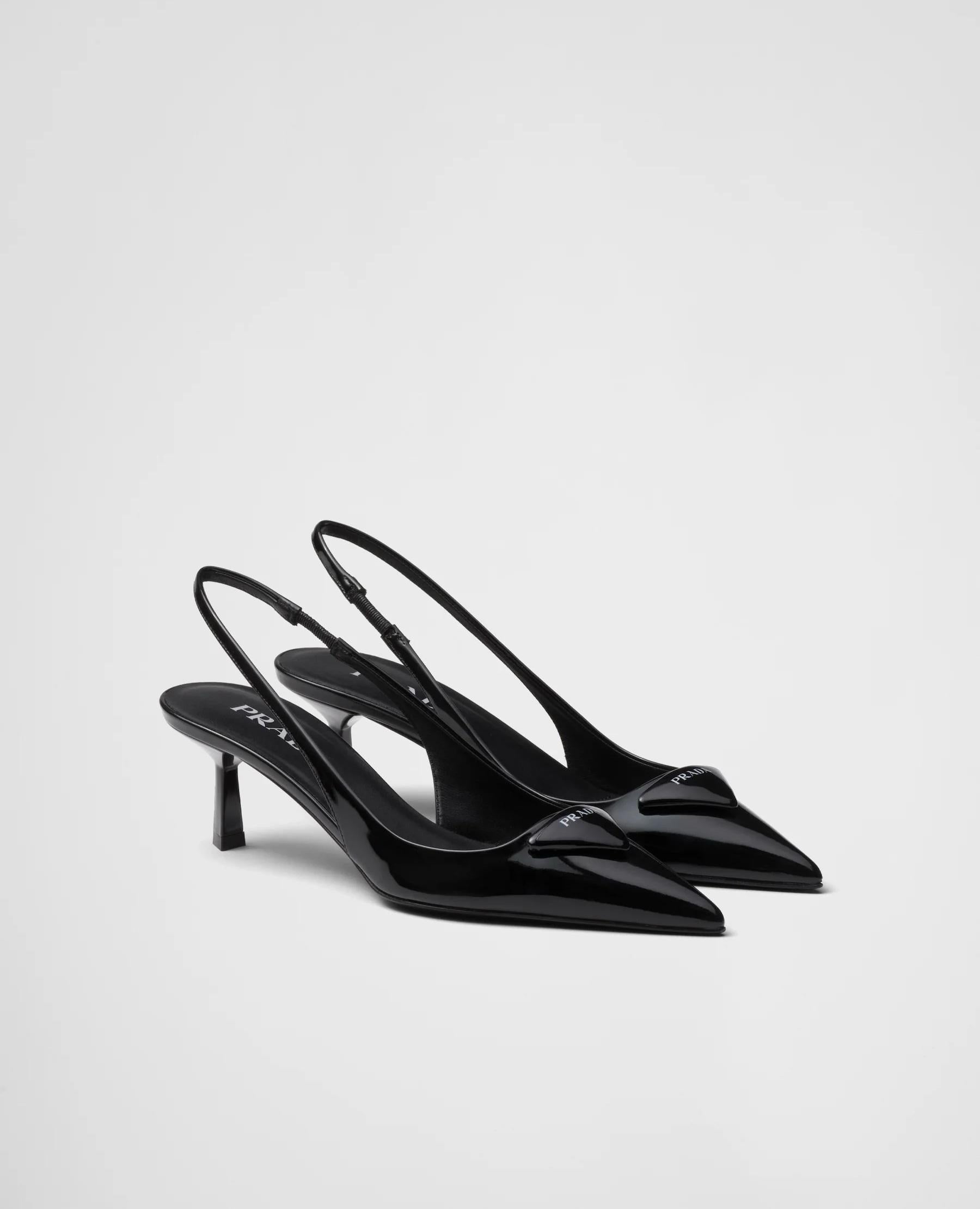 PRADA Women’s Slingback Pumps – 5.5cm Black Heels