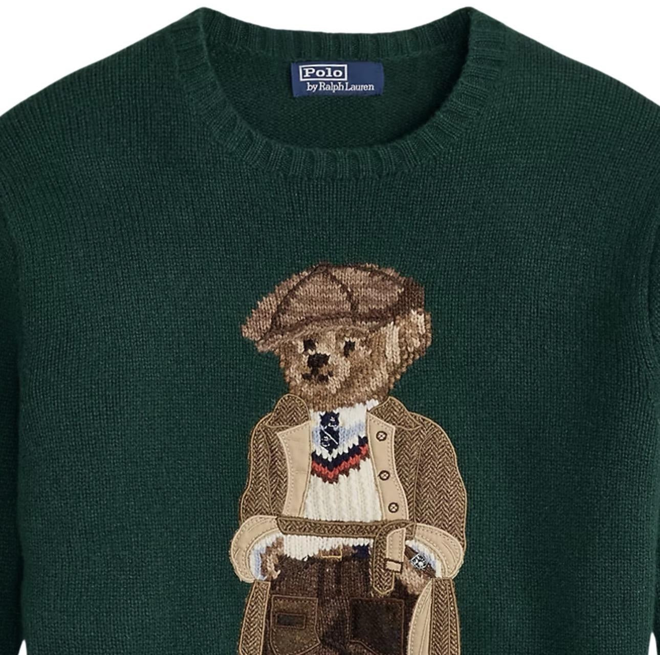 Polo Ralph Lauren Women’s Polo Bear Wool Cashmere Sweater – Green