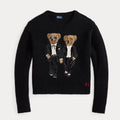 Polo Ralph Lauren Women’s Ricky Bear Crewneck Jumper – Black