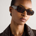 Prada Square-Frame Tortoiseshell Acetate Sunglasses