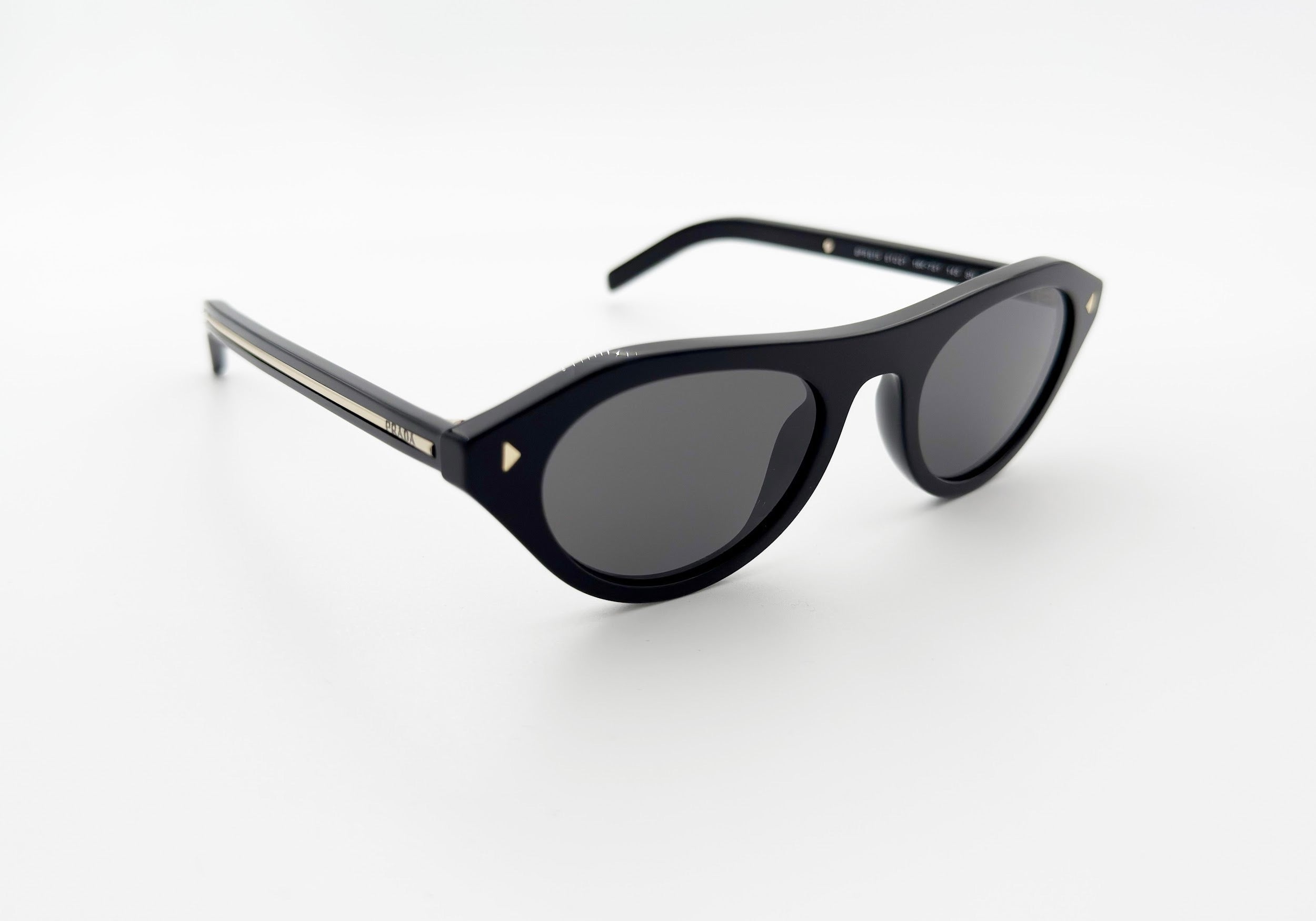 Prada Sunglasses with Iconic Metal Plaque – Black