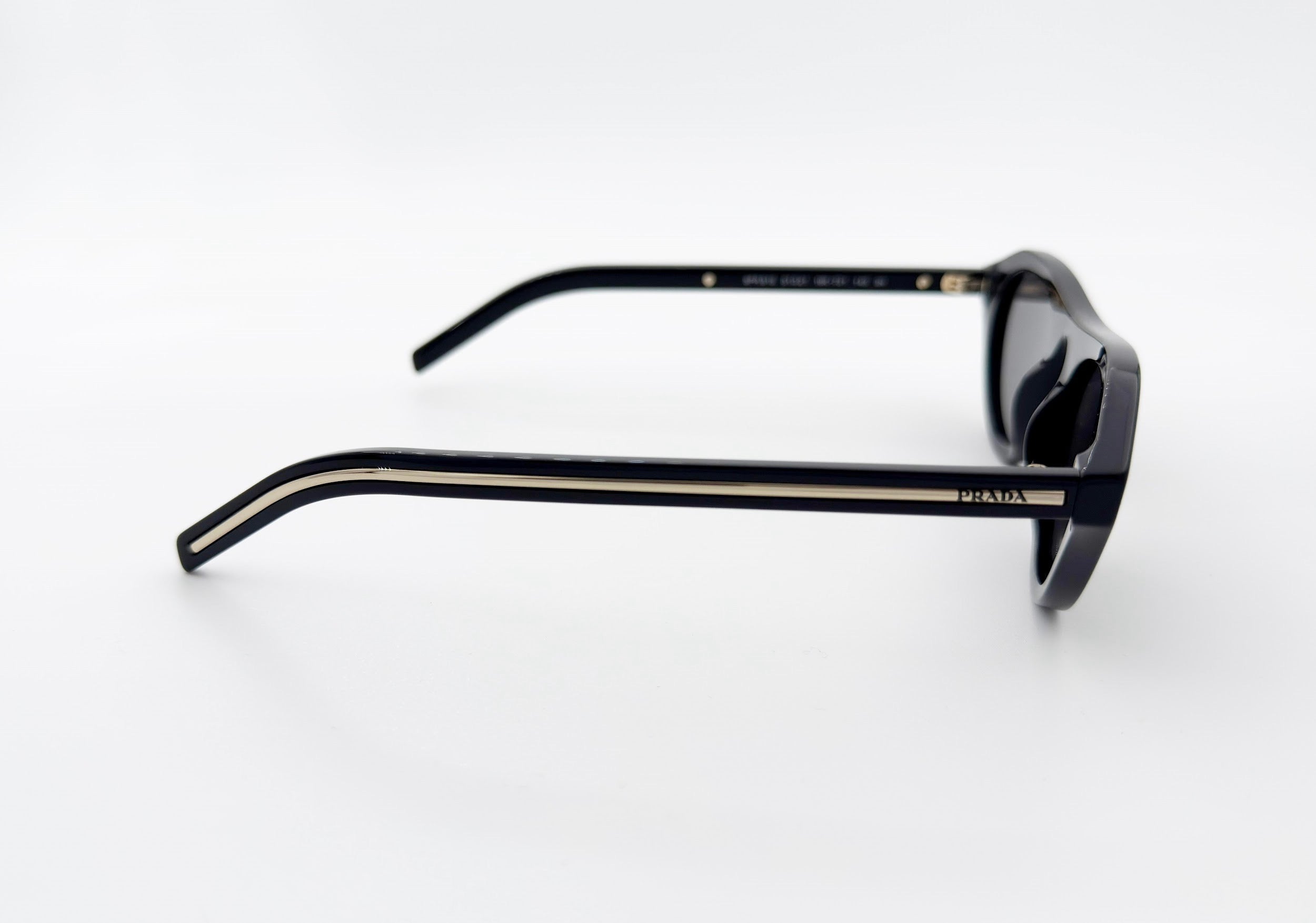 Prada Sunglasses with Iconic Metal Plaque – Black