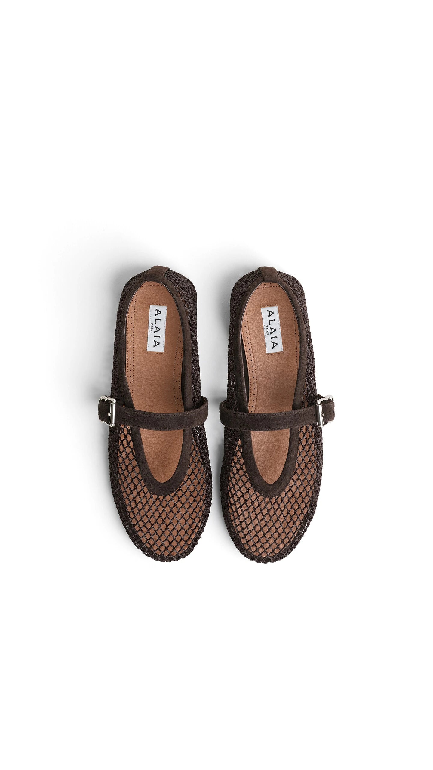 ALAIA BALLET FLATS Brown
