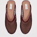 ALAIA Fishnet mule - Burgundy