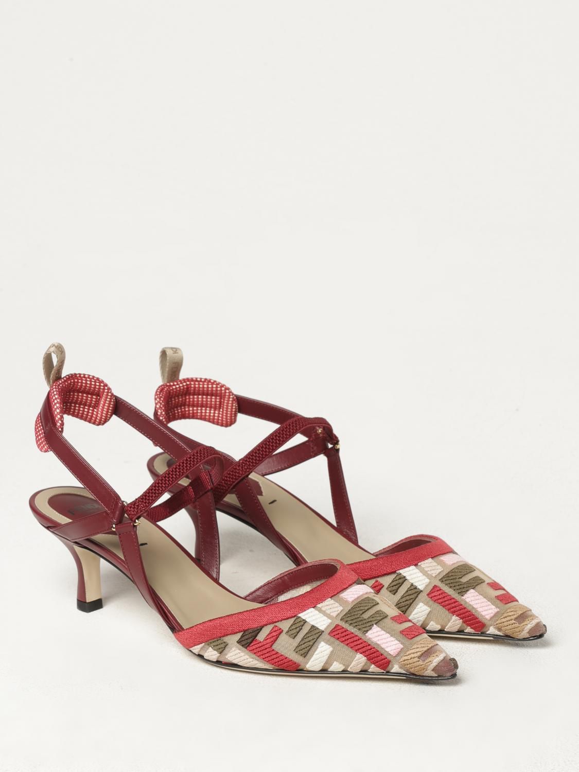 FENDI Women's Colibri Lite Pumps Wine Red