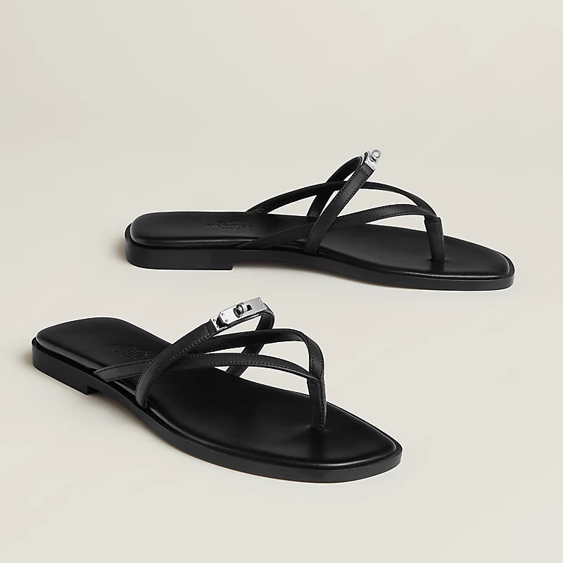HERMES MISS SANDALS-Black