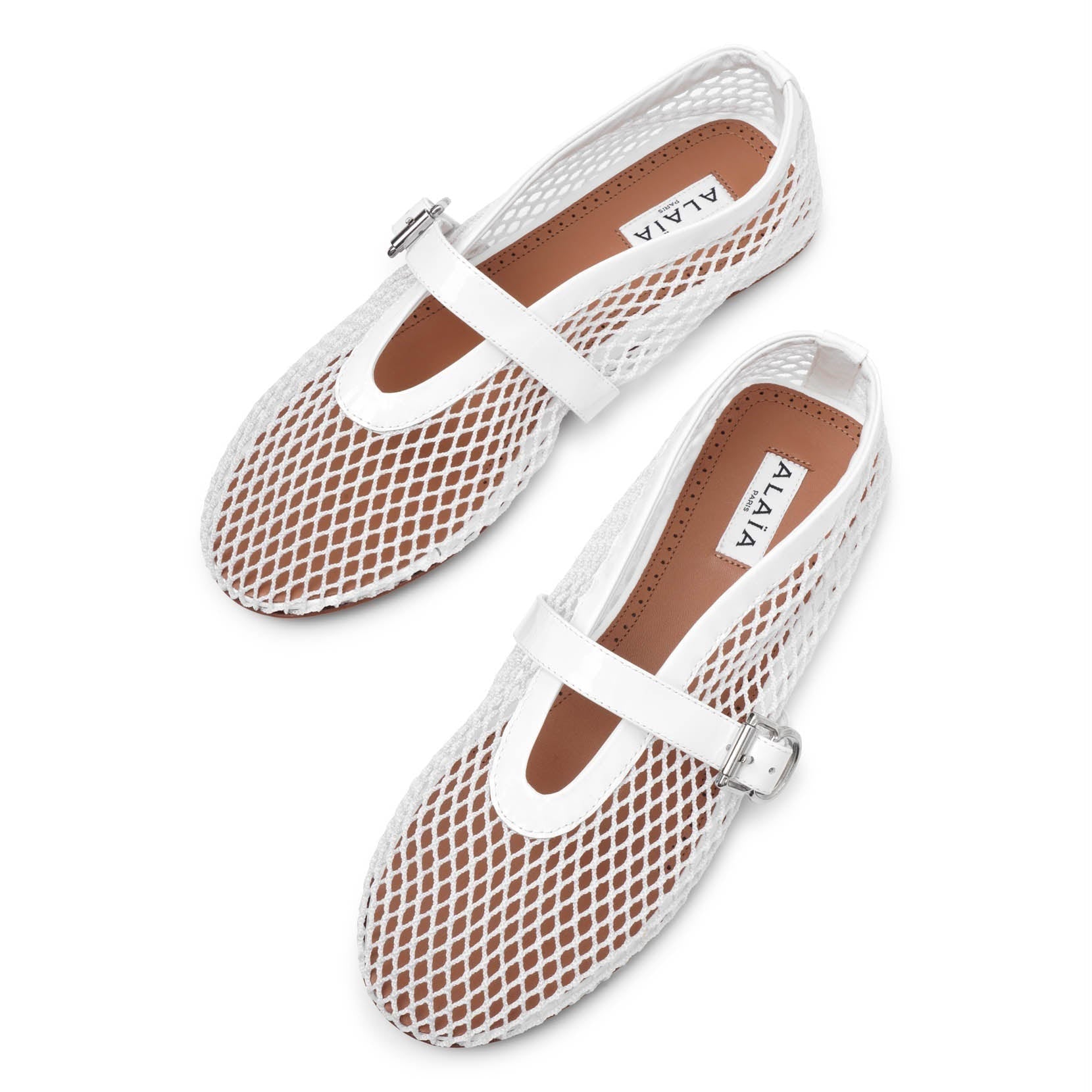 ALAIA BALLET FLATS Fishnet