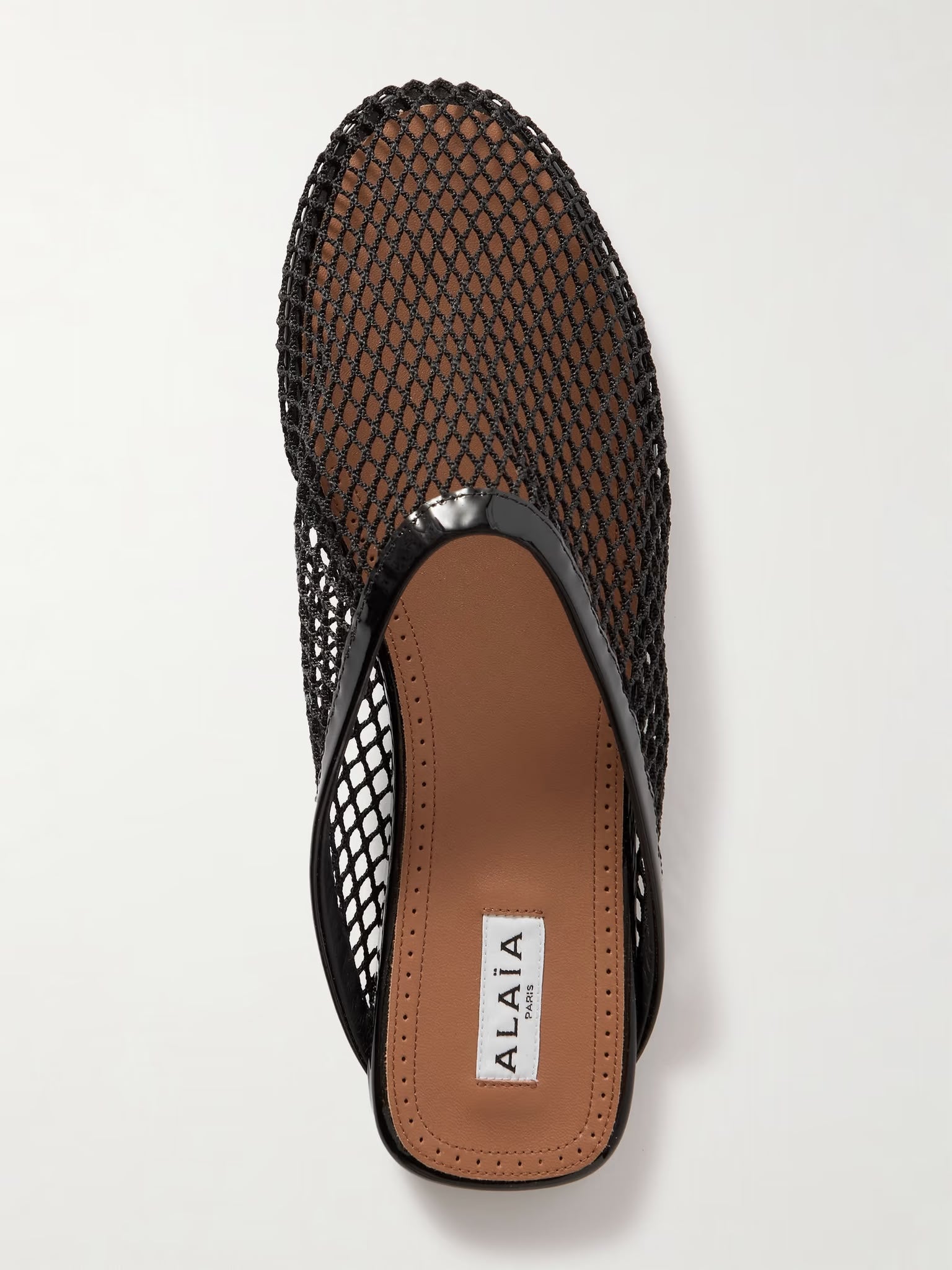 ALAIA Fishnet mule- Black
