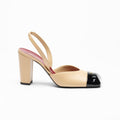 CHANEL Slingback -Beige &Black