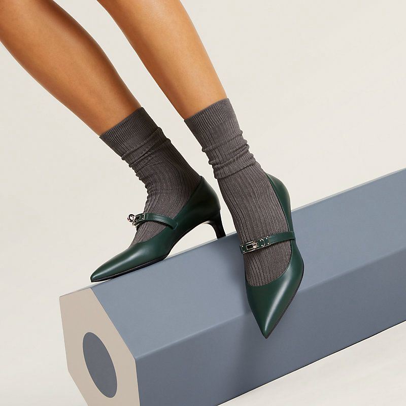 HERMES Kiara 40 pump- Green