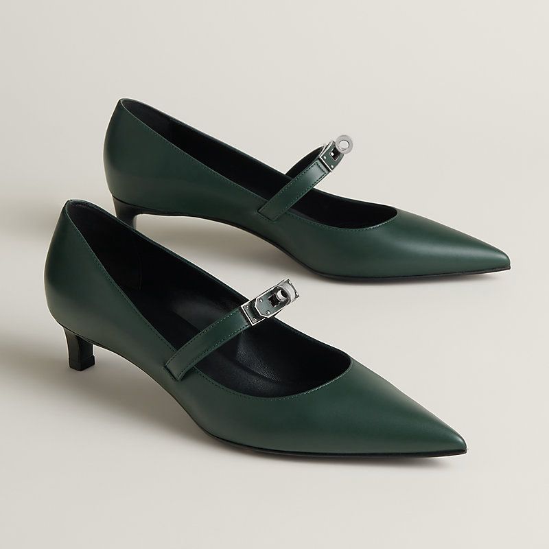 HERMES Kiara 40 pump- Green
