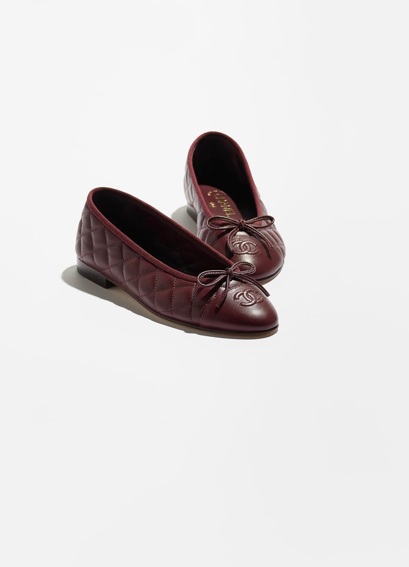 CHANEL BALLET FLATS - Dark Burgundy