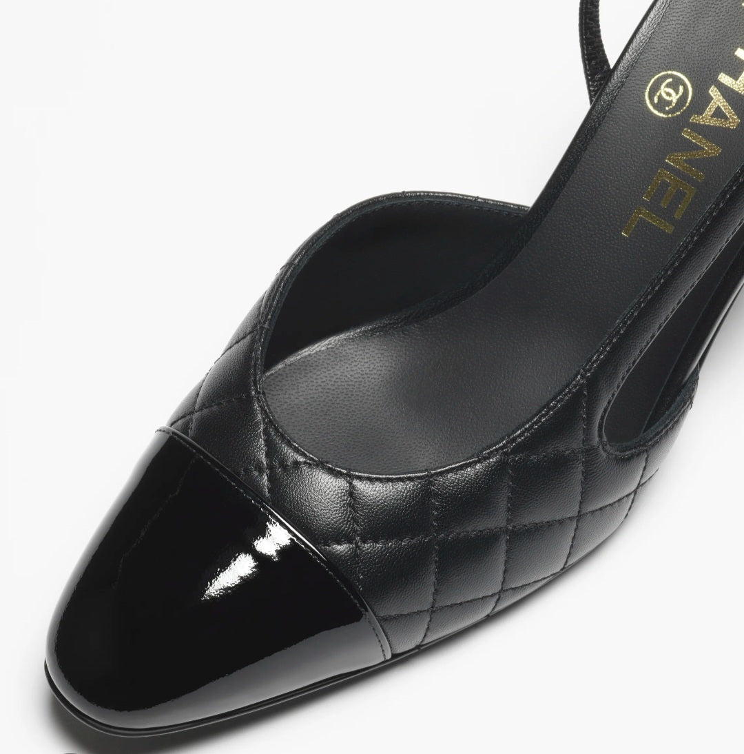 CHANEL Slingback- Black