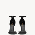 SAINT LAURENT Women’s Opyum Sandals – 11cm Black Patent Leather Heels