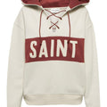 Saint Laurent Women’s Embroidered Cotton Hoodie – Crème