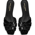 SAINT LAURENT Women’s Tribute Mules – Black Luxury Flats