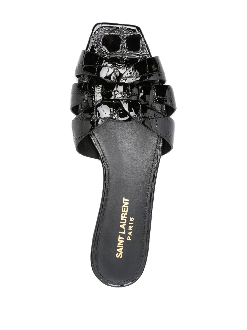 SAINT LAURENT Women’s Tribute Mules – Black Luxury Flats