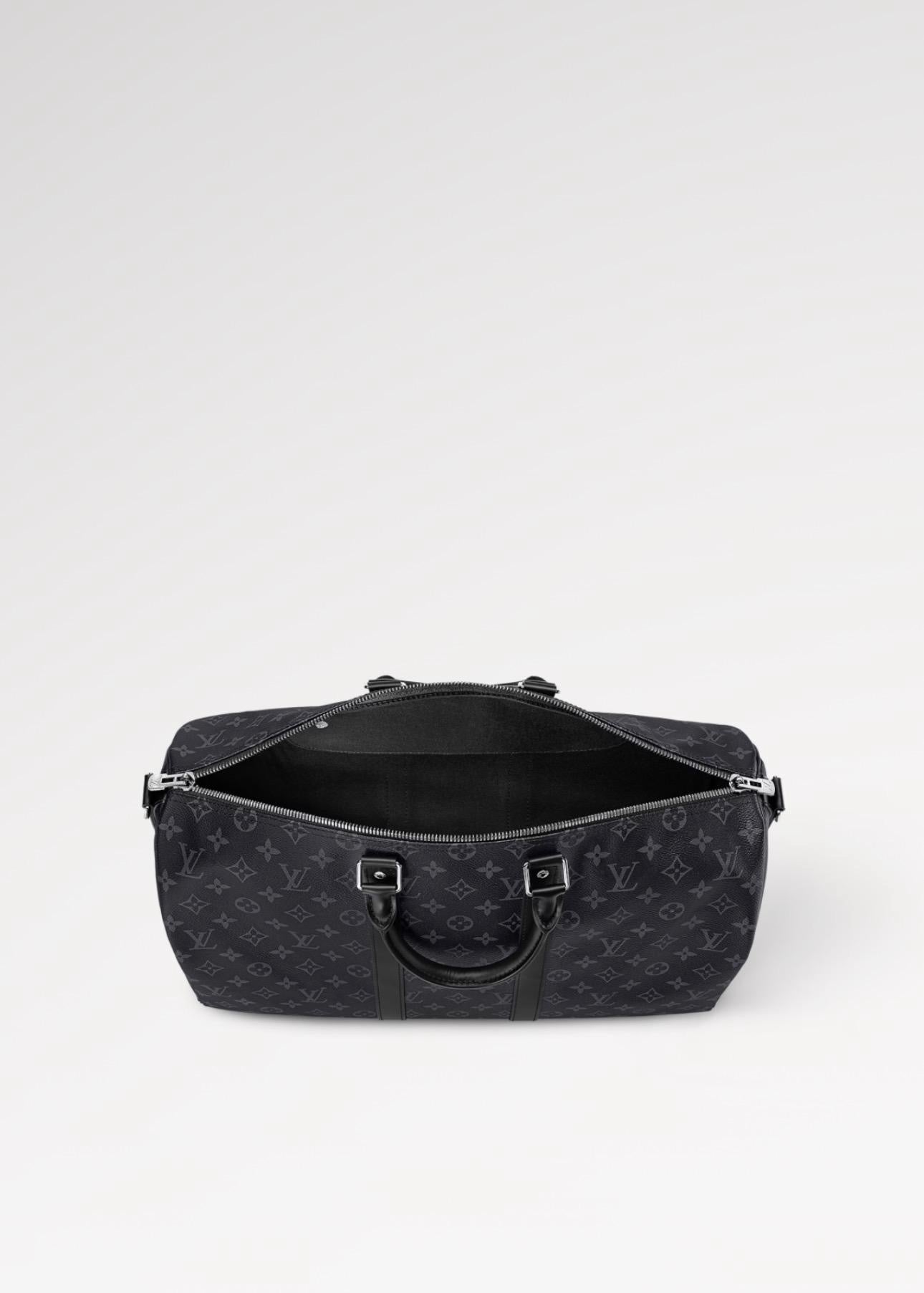 Louis Vuitton Keepall Bandoulière 45 – Monogram Eclipse Travel Bag