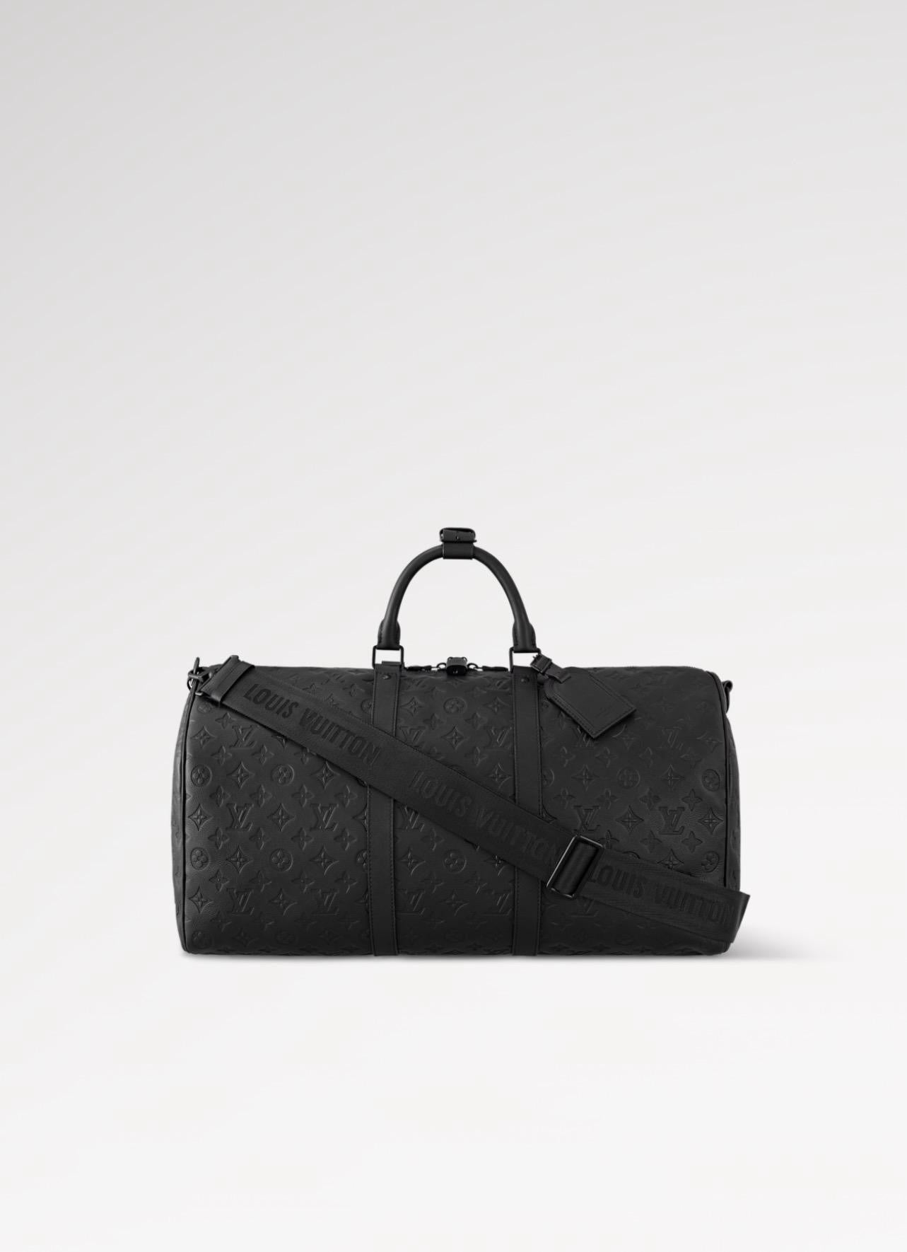 Louis Vuitton Keepall Bandoulière 50 – Noir Obscur Travel Bag