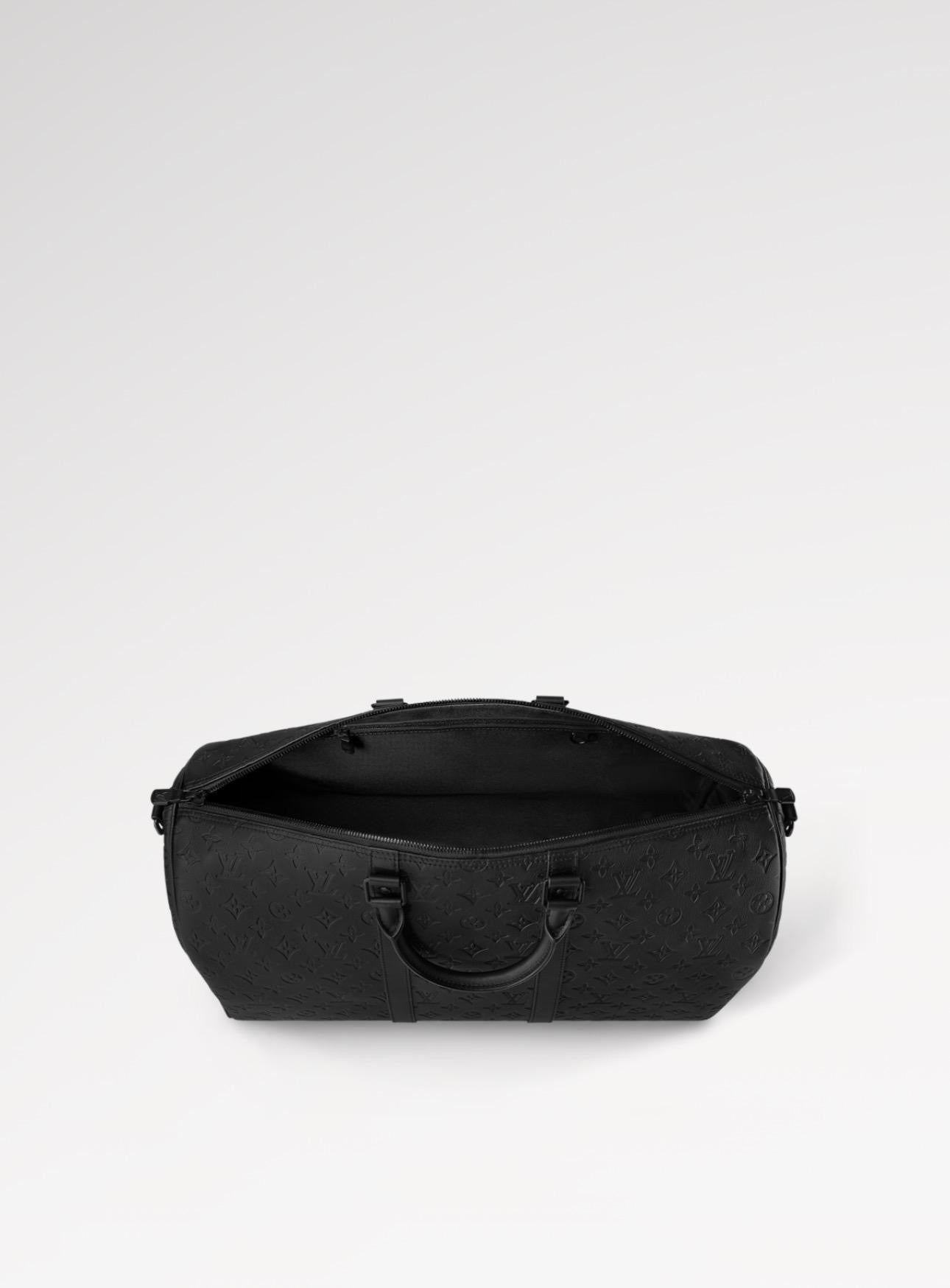 Louis Vuitton Keepall Bandoulière 50 – Noir Obscur Travel Bag