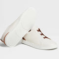 ZEGNA Men’s Triple Stitch Sneakers – Off-White Luxury Shoes